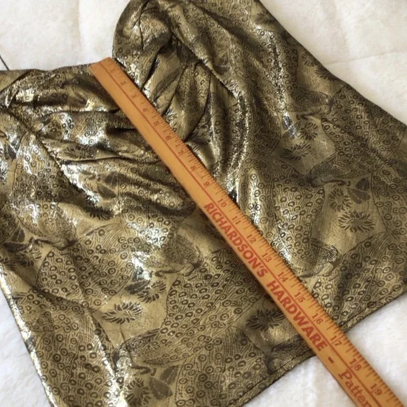 Luxe Metallic Gold & Black Camisole 1990’s Top M - Picture 9 of 15